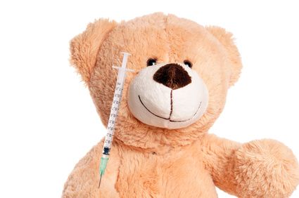 Teddybär mit Spritze